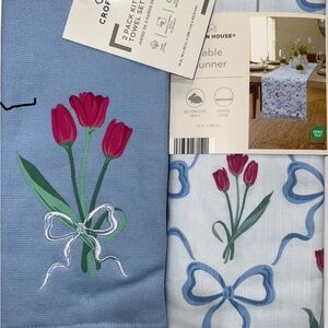 Kirkton House  table runner & matching kitchen towels (2)